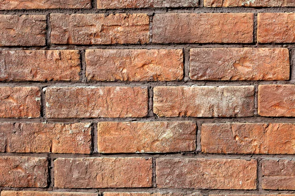 stock image Brick wall of red brick. Background.