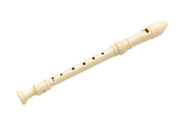 Geïsoleerde recorder op witte achtergrond — Stockfoto