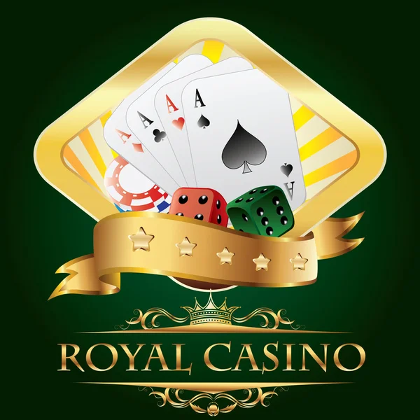 Casino leabel — Stock Vector