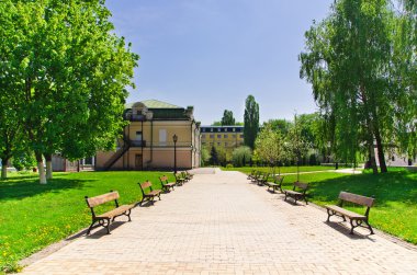 Walkway to the monastery clipart