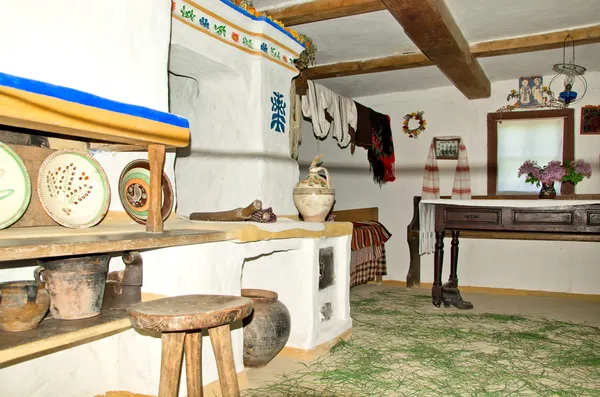 Interior da cabana velha — Fotografia de Stock