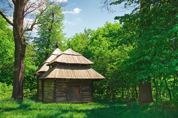 Ukrainian old log hut — Stock Photo, Image