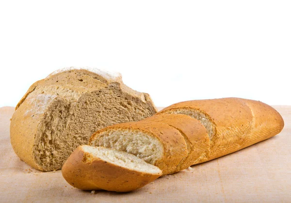 Pão e pão longo — Fotografia de Stock