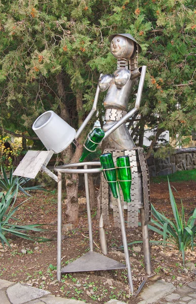 Broma como robot metálico — Foto de Stock