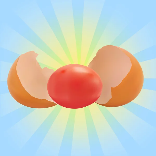 Πασχαλινό αυγό με σπασμένα κέλυφος — Φωτογραφία Αρχείου
