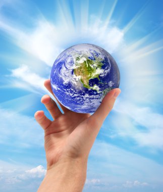 Earth in hand clipart