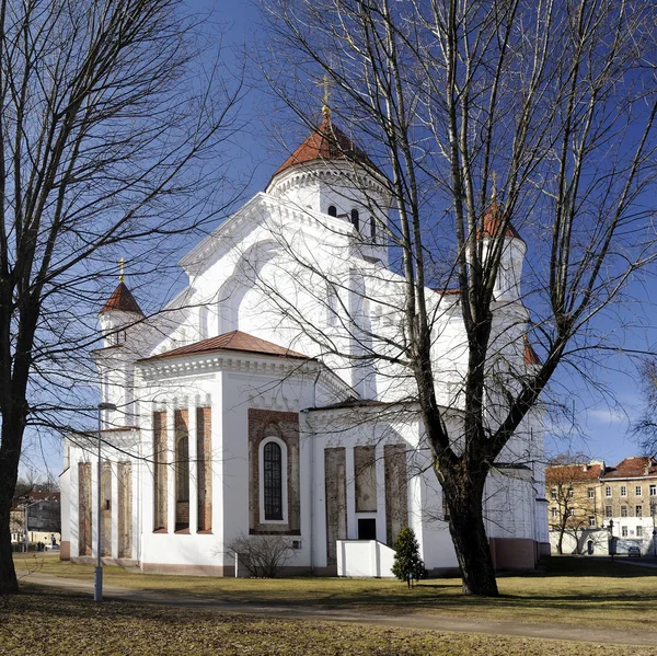 Древняя церковь в Вильнюсе — стоковое фото