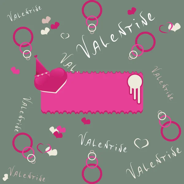 Banner zum Valentinstag — Stockvektor