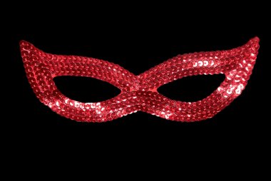 Masquerade red mask clipart