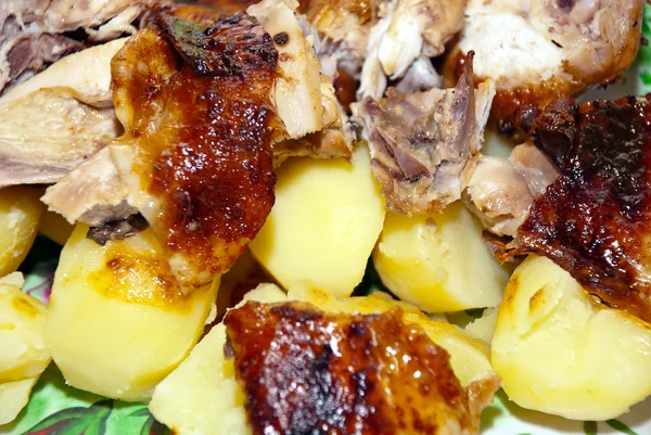 Mięsne danie z kurczaka pieczona — Zdjęcie stockowe