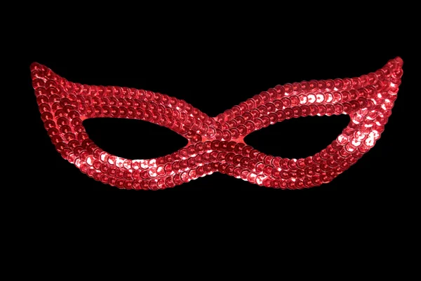 Maskerad röd mask — Stockfoto