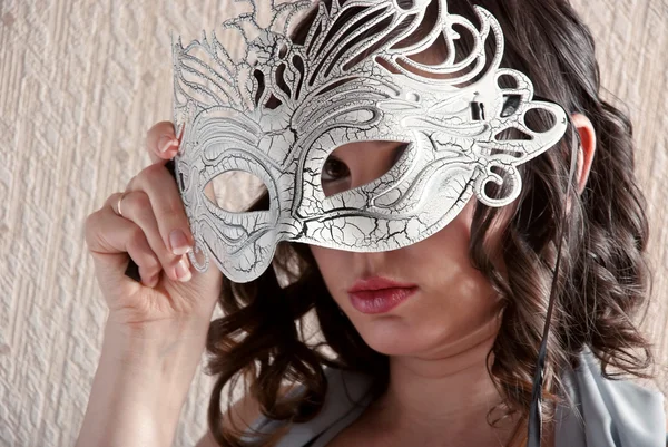 Lady en masker — Stockfoto