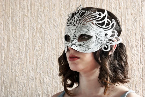 Donna in maschera — Foto Stock