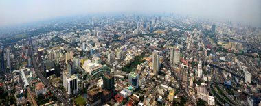 Bird's view of Bangkok clipart