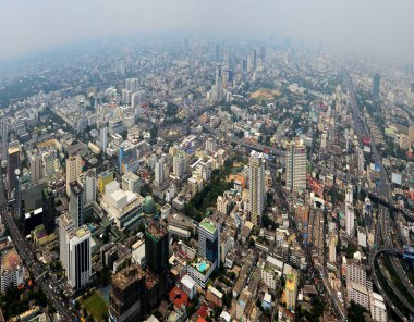 Kuşbakışı görünüm Bangkok, panorama
