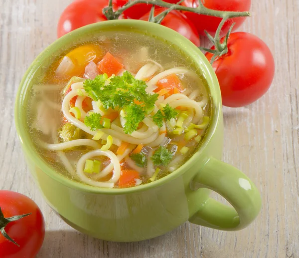 चिकन सब्जी सूप का बाउल — स्टॉक फ़ोटो, इमेज