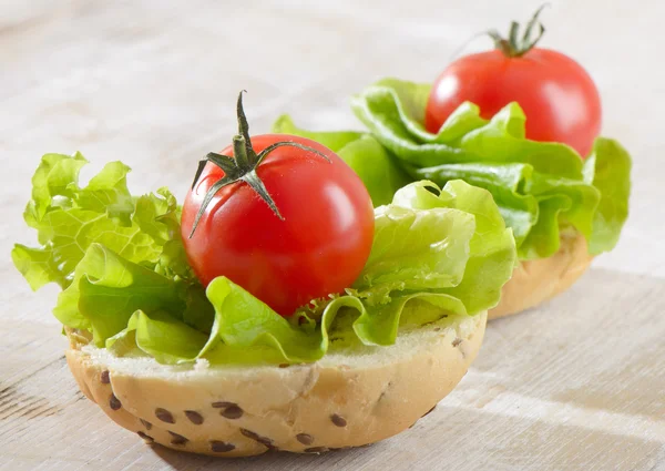 stock image Sandwiches with lettuce and tomato