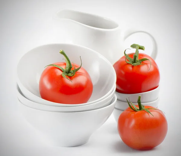 Healthy food - fresh tomatoes — Stock Photo, Image