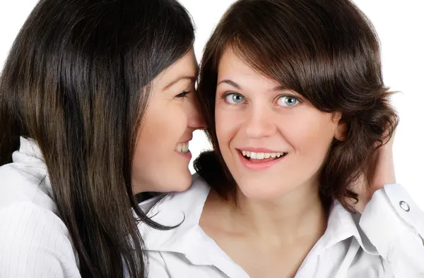 Two young womans talking — Stock Photo, Image