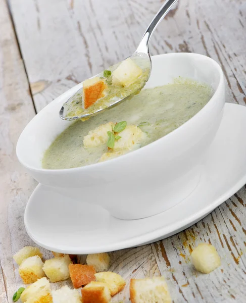 Deliziosa zuppa di verdure cremose — Foto Stock