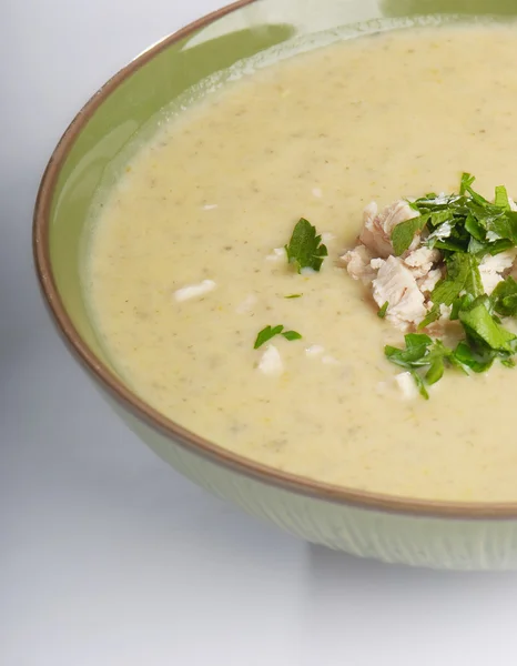 Creamy soup with parsley — Stock Image Creamy soup with parsley Stock Photo