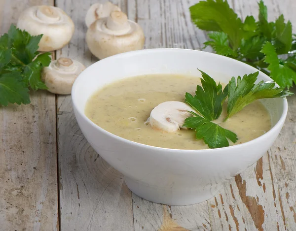 Mushroom soup with parsley — Stock Image Mushroom soup with parsley Royalty Free Stock Images