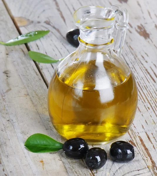 Olivolja och oliver — Stockfoto