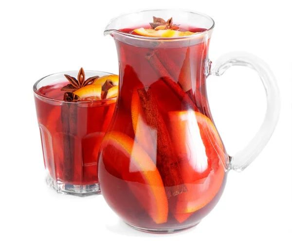 Ovocný nápoj v džbánu — Stock fotografie