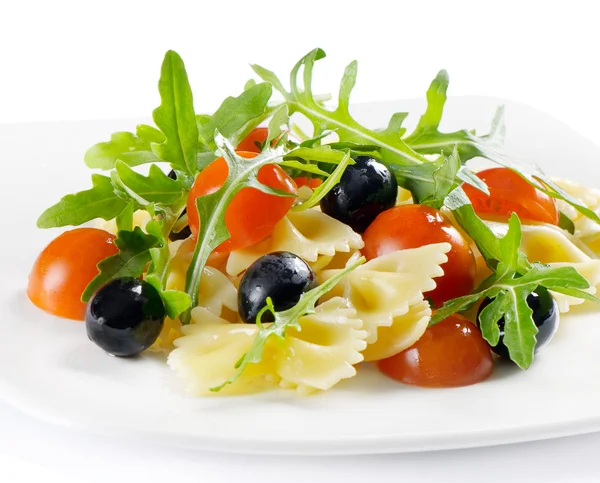 Pasta salad isolated on white — Stock Photo, Image