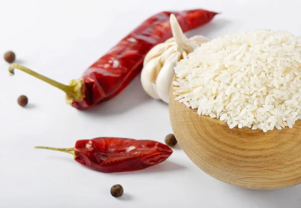 Rice and spices — Stock Photo, Image