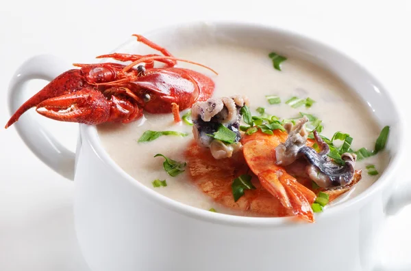 Суп с морепродуктами — стоковое фото