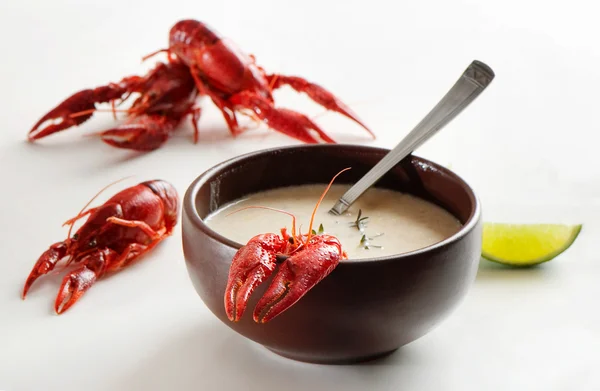 Soup with seafood — Stock Photo, Image