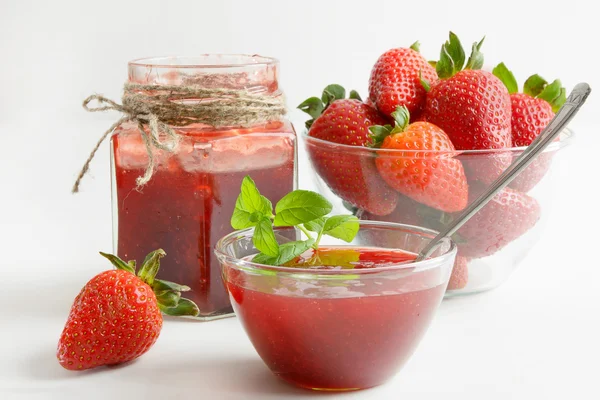 Strawberries marmalade — Stock Photo, Image