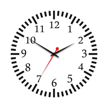 Vector illustration of a clock clipart