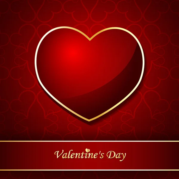 Vektor Valentines Tageskarte — Stockvektor