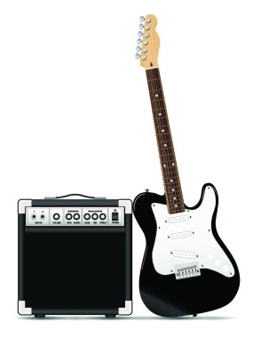 Guitar with Amp clipart