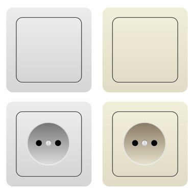 Sockets and switches clipart