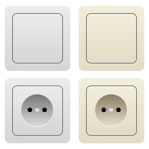 Prises et interrupteurs — Image vectorielle