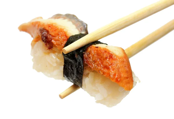 Sushi z wędzonego węgorza — Zdjęcie stockowe