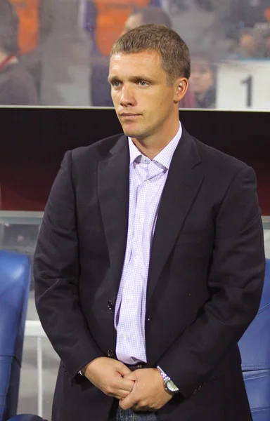 O treinador do FC BATE Borisov Viktor Goncharenko — Fotografia de Stock