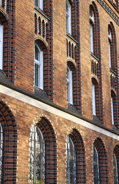 Fasada stary tradycyjnych gotyckim budynku w Niemczech — Zdjęcie stockowe