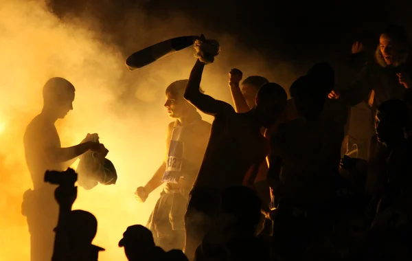 Ultras de kyiv Dínamo FC — Fotografia de Stock