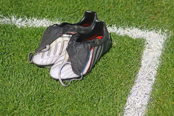 Par de botas de futebol — Fotografia de Stock