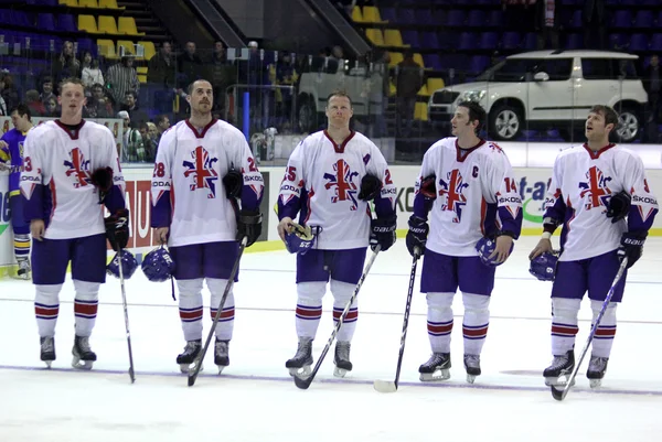 Hokejový tým Velké Británie — Stock fotografie