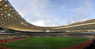 Panoramic view of Olympic stadium in Kyiv, Ukraine clipart