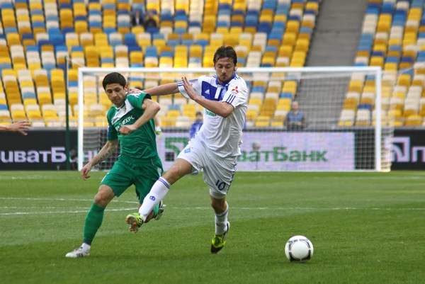 Fotboll spel dynamo Kiev vs vorskla poltava — Stockfoto