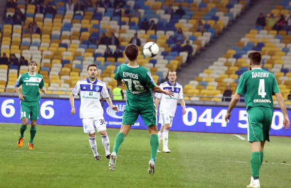 Fußballspiel Dynamo kiw vs vorskla poltawa — Stockfoto