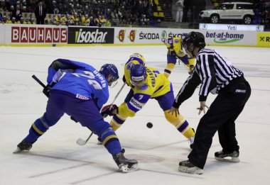 Ice-hockey. Ukraine vs Kazakhstan clipart