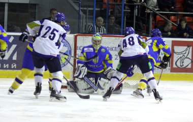 Euro Hockey Challenge game between Ukraine and Kazakhstan clipart