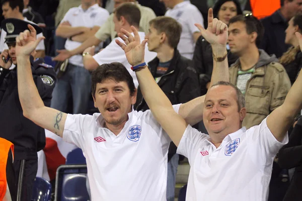 Inglaterra fãs de futebol — Fotografia de Stock